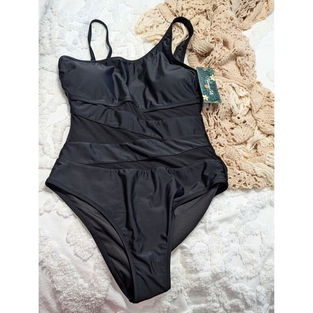 🖤 Blooming Jelly Women’s One Shoulder Mesh One-Piece Swimsuit Size Small (NWT)